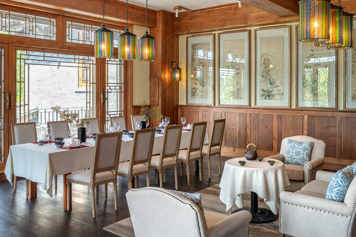 Dining room at Songtsam Lodge Lijiang