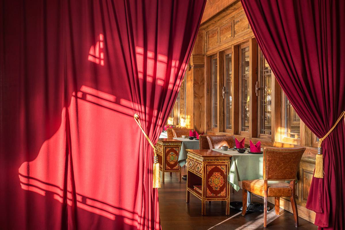 Dining room at Songtsam Linka Retreat Lhasa