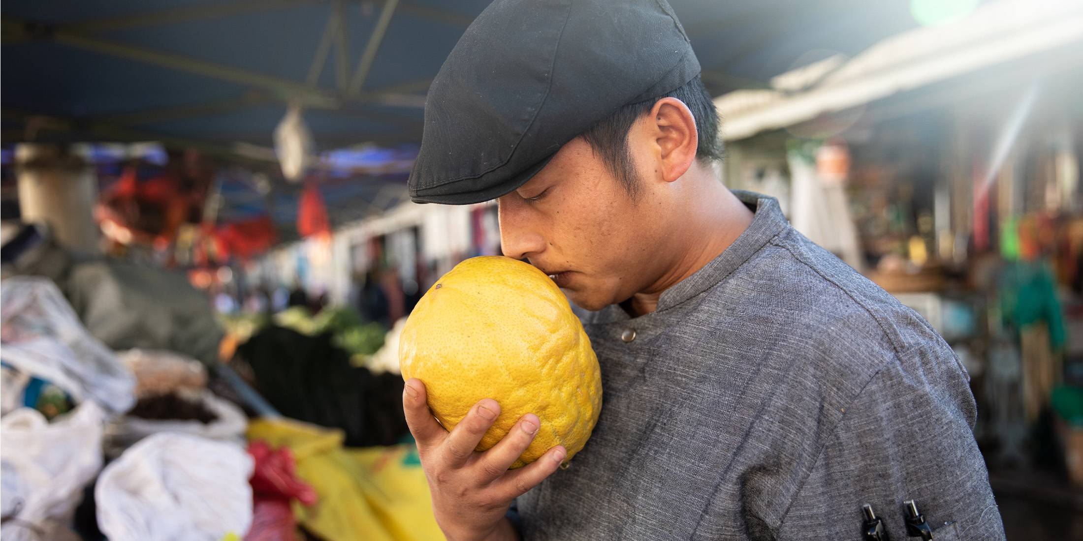 Chef Wu gathering and researching ingredients 